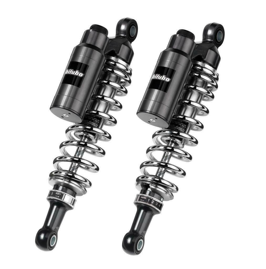 Bitubo Road Rear Twin Shocks ( Piggy Back Tank ) For Harley Davidson XL  1200C 2011 - 2018 ( Chrome Spring ) ( 290mm) - HD025WMT03